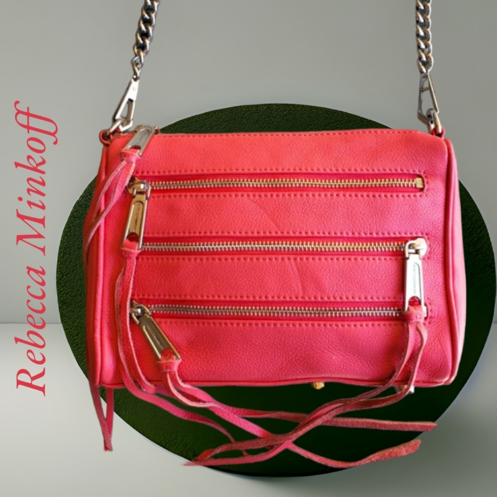 NWT Rebecca Minkoff Leather Hot Pink  Crossbody